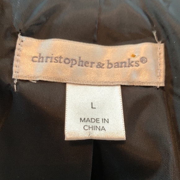 3-$30 Christopher and Banks large zip up jacket - Picture 5 of 6